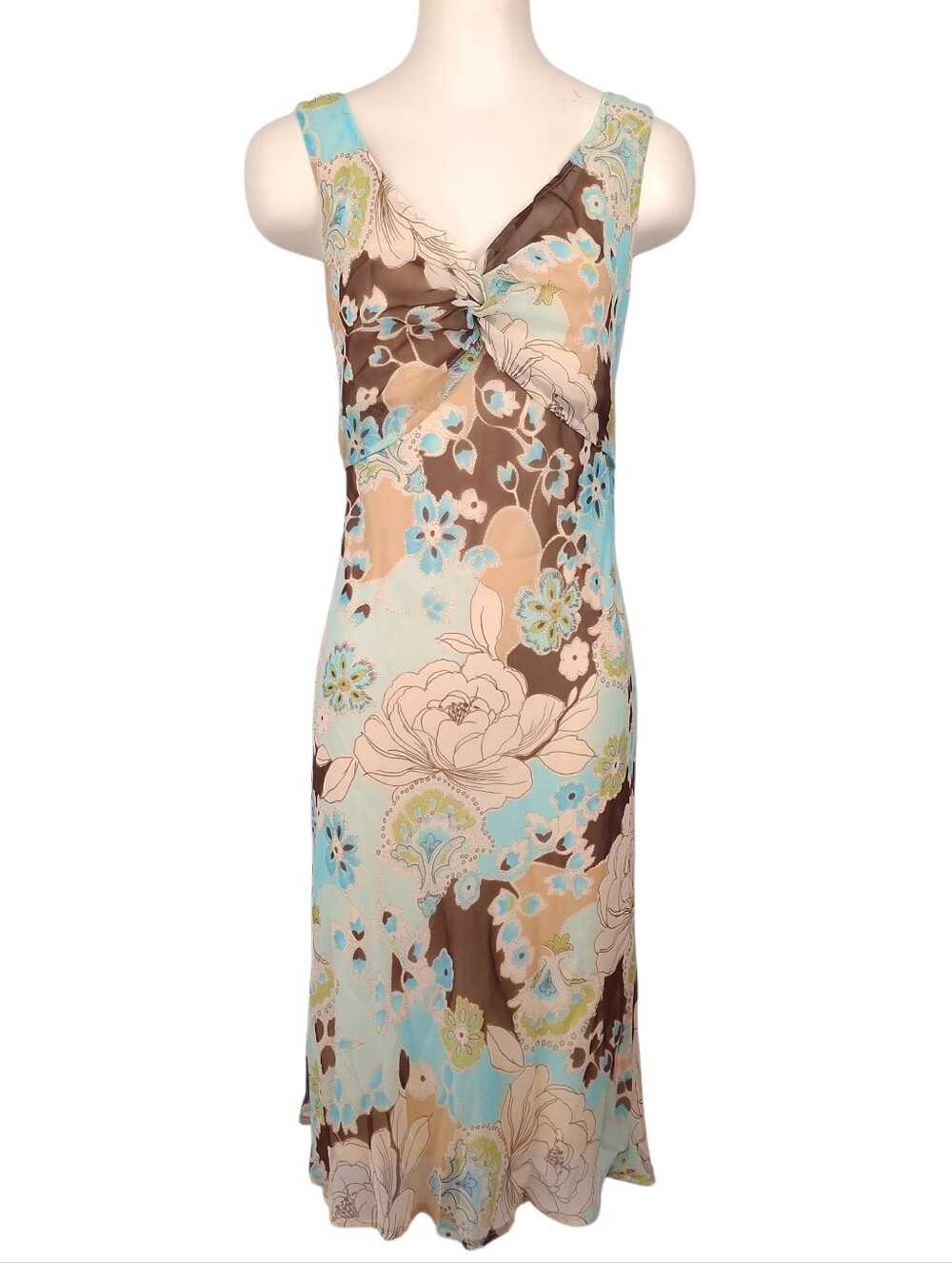 Merona vintage Y2K dress floral fairy babydoll bias cut flowy feminine sheer